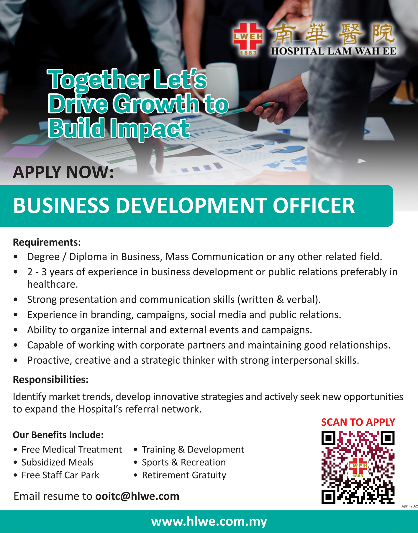 Hiring now Business Development Officer